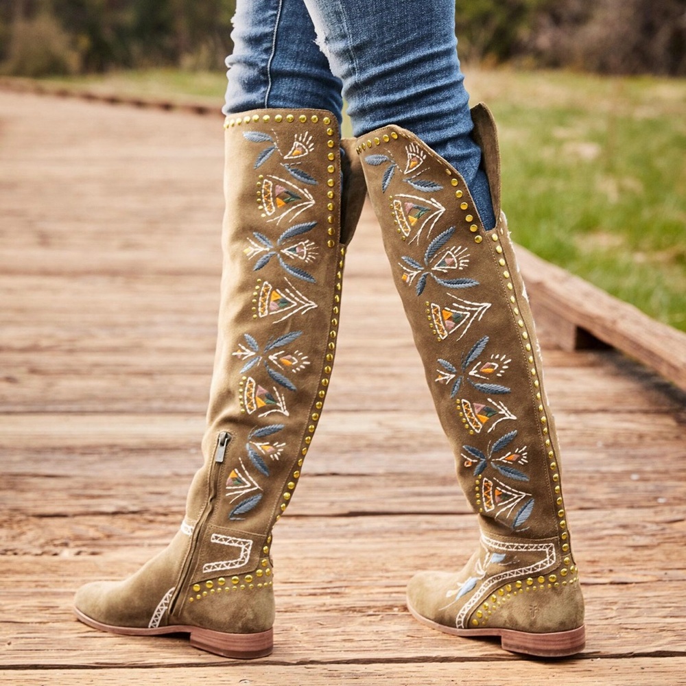 ๐ FRYE | Tina Embroidery Over Knee High Boots - Picture 4 of 4